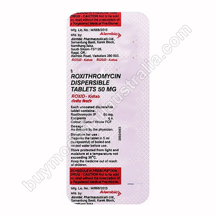 Buy Roxithromycin 50 Mg Australia