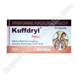 Kuffdryl D 25 mg Capsule (Diphenhydramine)